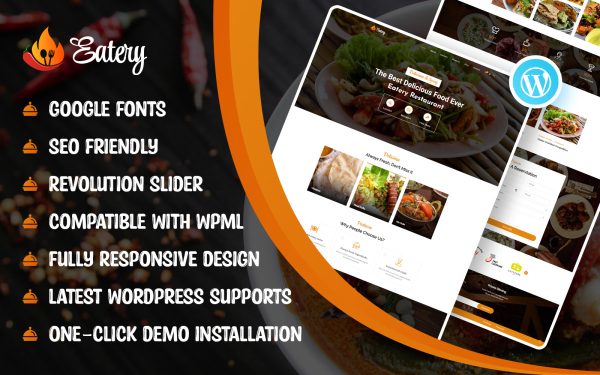 Eatery - Restaurant WordPress Theme - Image 1