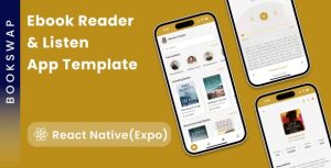 Ebooks reader and audiobooks listen app template in react native bookswap .jpg