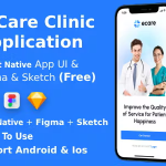 ECare ANDROID + IOS + FIGMA + SKETCH | UI Kit | ReactNative | Online Clinic App for Doctor & Patient