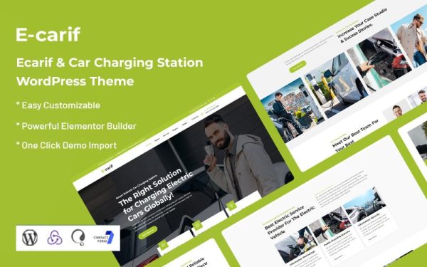 Ecarif - Car Charging Station WordPress Theme - Image 1