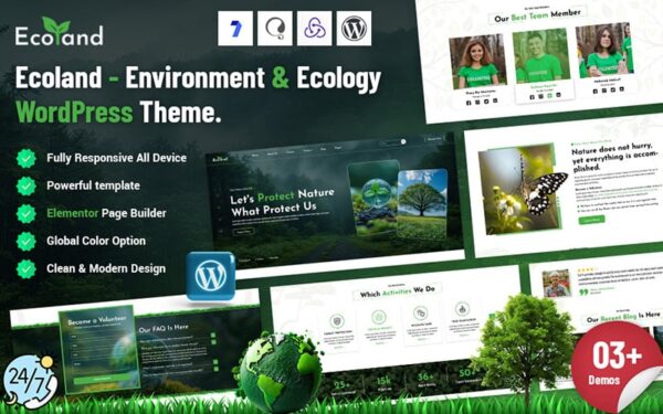Ecoand - Environment & Ecology WordPress Theme - Image 1
