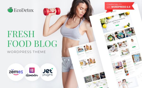 EcoDex - Fresh Food Blog Website For Healthy Lifestyle WordPress Theme - Image 1