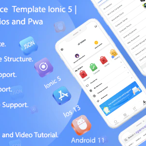 Ecommerce Ionic 5 App Template Android ios and pwa