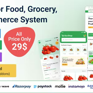 EcoShop - Multivendor Food, Grocery, Ecommerce Flutter App with Admin Panel & Website