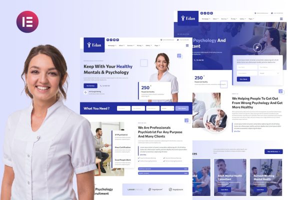 Edan - Human Psychology & Consultant Elementor Template Kit - Image 1