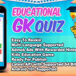 Educational GK Quiz + Ready For Publish + Multi Language Supported