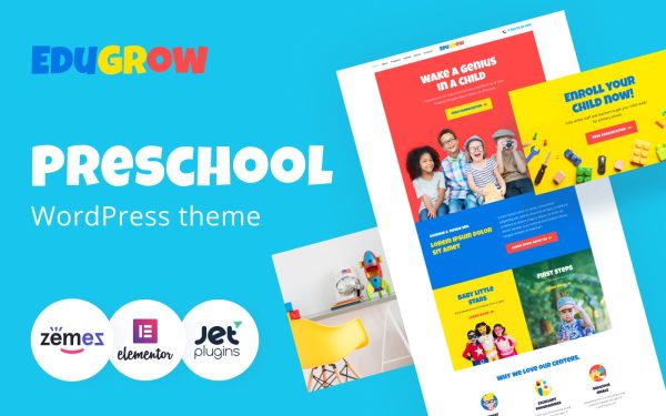 Edugrow - Preschool WordPress Theme with a Vivid Design WordPress Theme - Image 1