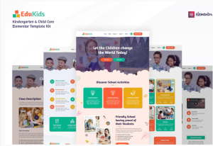 Edukids kindergarten child care elementor template kit gplpixel.png