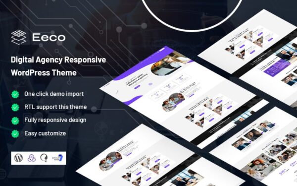 Eeco - Digital Agency Responsive WordPress Theme - Image 1