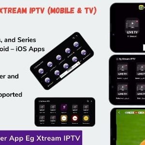 Eg Xtream IPTV Player - Flutter App MOBILE & Android Tv - Admob