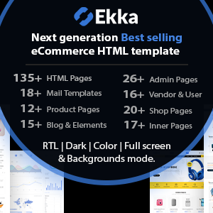 Ekka - Ecommerce HTML Template + Admin Dashboard