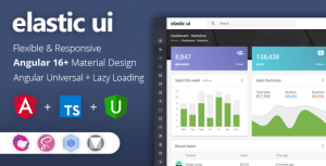 Elastic ui angular 16 material design redux admin template gplpixel.png