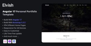 Elvish angular 17 personal portfolio template gplpixel.jpg