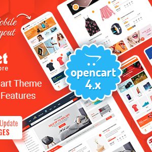 eMarket - Multipurpose MarketPlace OpenCart 4 Theme (38+ Homepages & Mobile Layouts Included)