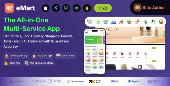 Emart multivendor food on demand ecommerce parcel taxi booking car.jpg