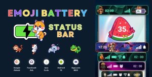 Emoji battery status bar with admob ads android codermarket.jpg