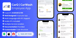 Employee app for carq car wash marketplace saas flutter app codermarket.png