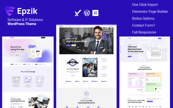 Epzik - Software & IT Solutions WordPress Theme - Image 1