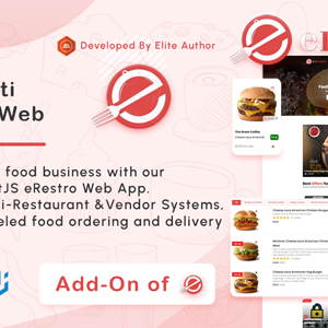 eRestro Multi Restaurant Web - Online Multi-Vendor & Restaurant Food Ordering Web App