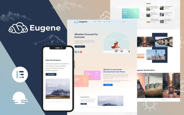 Eugene - Weather Forecast WordPress Theme - Image 1