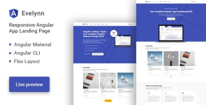 Evelynn material design angular 18 app landing page gplpixel.png
