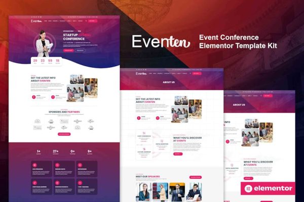 Eventen - Event Conference Elementor Pro Template Kit - Image 1