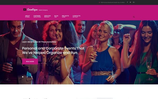 Eventique - events company WordPress Theme - Image 1