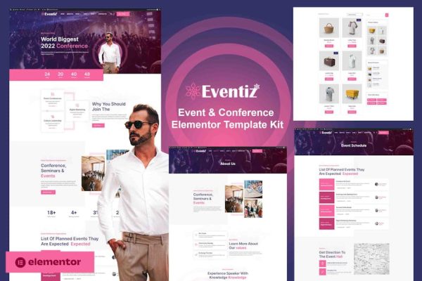 Eventiz - Event & Conference Elementor Pro Template Kit - Image 1