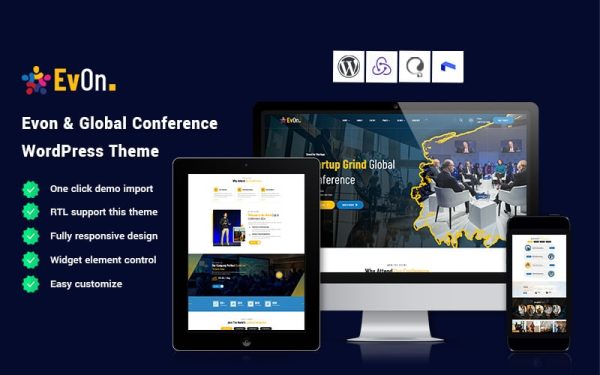 Evon - Global Conference WordPress Theme - Image 1