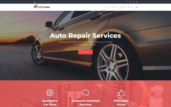 EXPER Auto - Auto Repair Services Fully Responsive WordPress Theme - Image 1