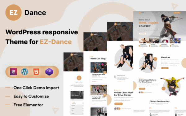 EZ-Dance: Ultimate Dance Studio WordPress Theme - Image 1