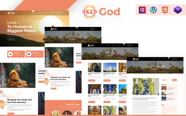 EZ God: Comprehensive Worship and Religious Services WordPress Theme - Image 1