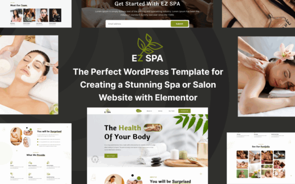 EZ Spa: The Perfect WordPress Template for Creating a Stunning Spa or Salon Website with Elementor - Image 1
