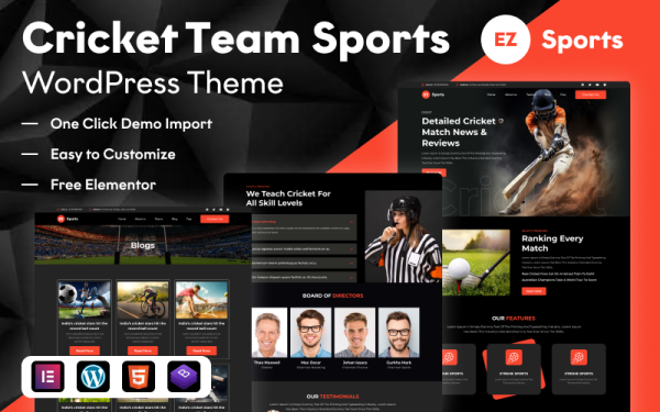 EZ Sports: A Powerful WordPress Theme for Streamlining Your Sports Business with Elementor - Image 1