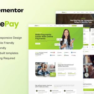 EzePay - Online Payment Gateway Elementor Pro Template Kit