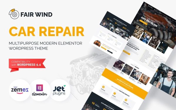 Fair Wind - Car Repair Modern WordPress Elementor Theme - Image 1