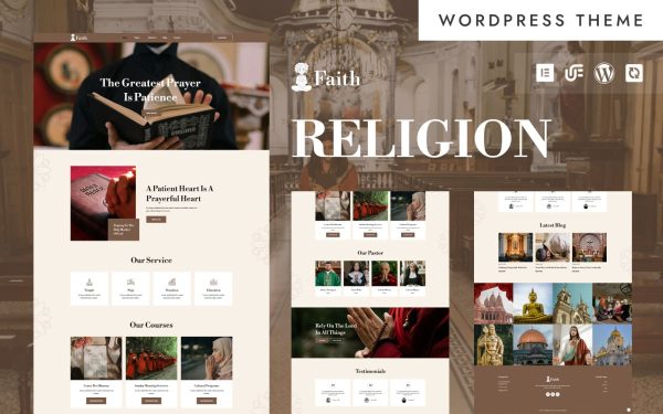 Faith - Church & Religious WordPress Elementor Theme - Image 1