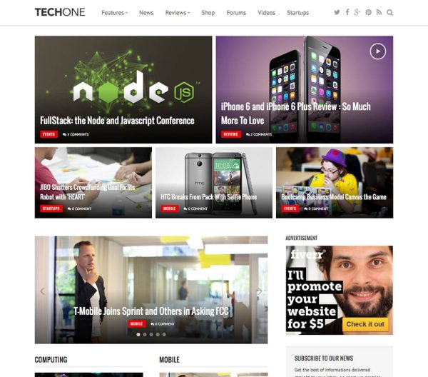 FameThemes Techone WordPress Theme - Image 1
