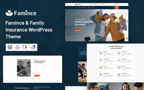 Famince - Family Insurance WordPress Theme - Image 1