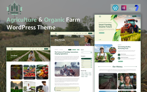 FarmCraze – Agriculture & Organic Farm WordPress Theme - Image 1