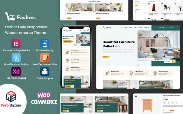 Fasher - Furniture Elementor WooCommerce Template - Image 1