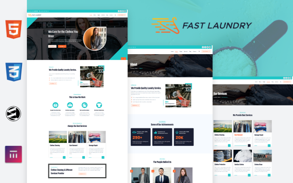 Fast Laundry - Cleaning Services WordPress Theme - Image 1