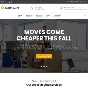 Fast Moving - Transportation & Moving Services WordPress Theme