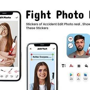 Fight Photo Editor- Battle App - Photo Editor - Fight Injury Face Photo Editor - Fight Prank