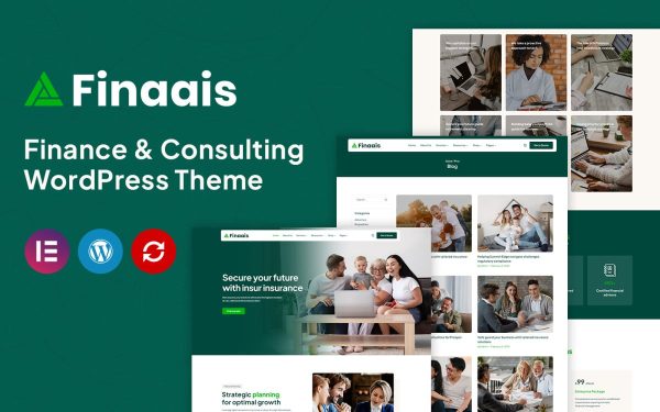 Finaais - Finance and Consulting Elementor WordPress Theme - Image 1