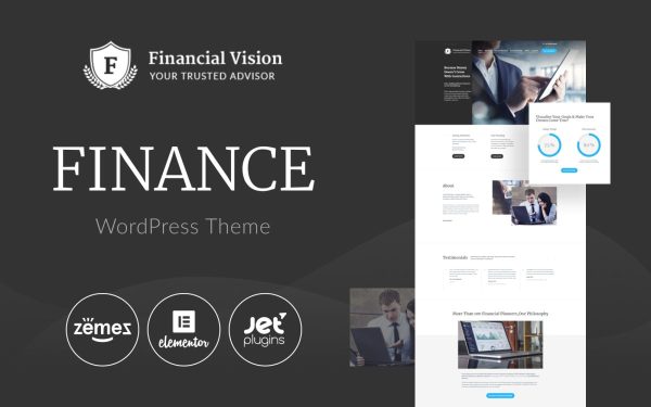 Financial Vision – Finance Multipurpose Classic Elementor WordPress Theme - Image 1