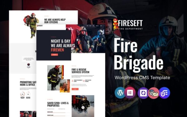 Fireseft - Fire Brigade WordPress Elementor Theme - Image 1