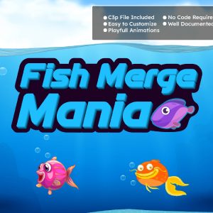 Fish Merge Mania - Puzzle Game Merge Game HTML5 and Android Game Construct 3 Game