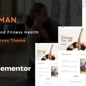 Fitman - Yoga and Fitness Health One Page WordPress Theme
