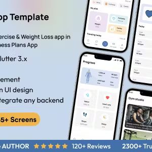 FitMate App Template: Exercise & Weight Loss app in Flutter(Android, iOS) | Fitness Plans App